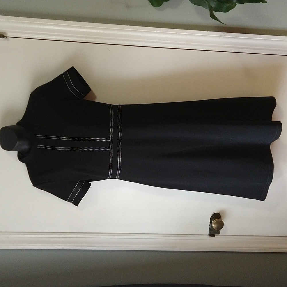 Homeyee Black Short Sleeve Knit Dress